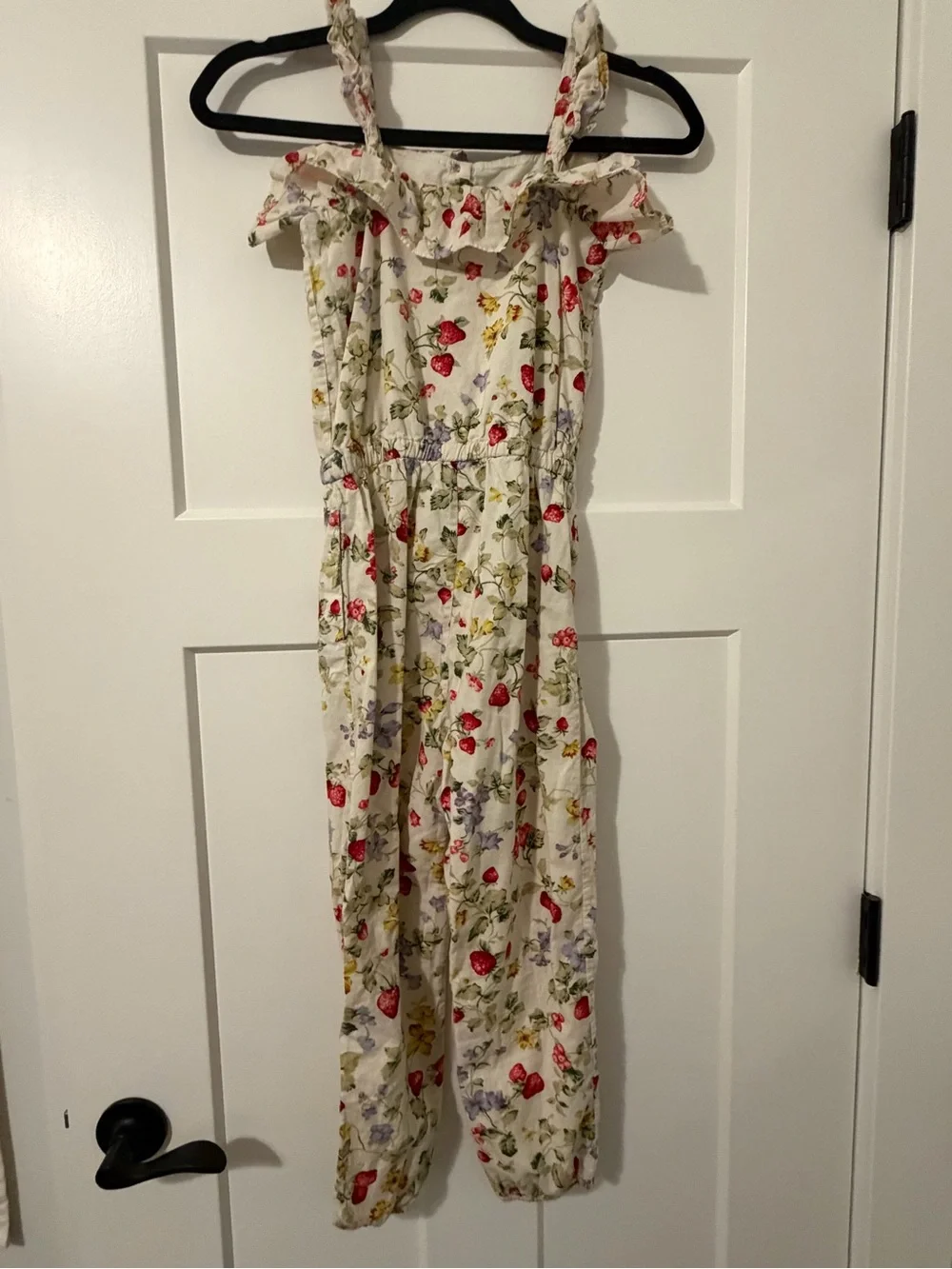 Polo by Ralph Lauren Jumpsuit Floral & Strawberry Off-Shoulder